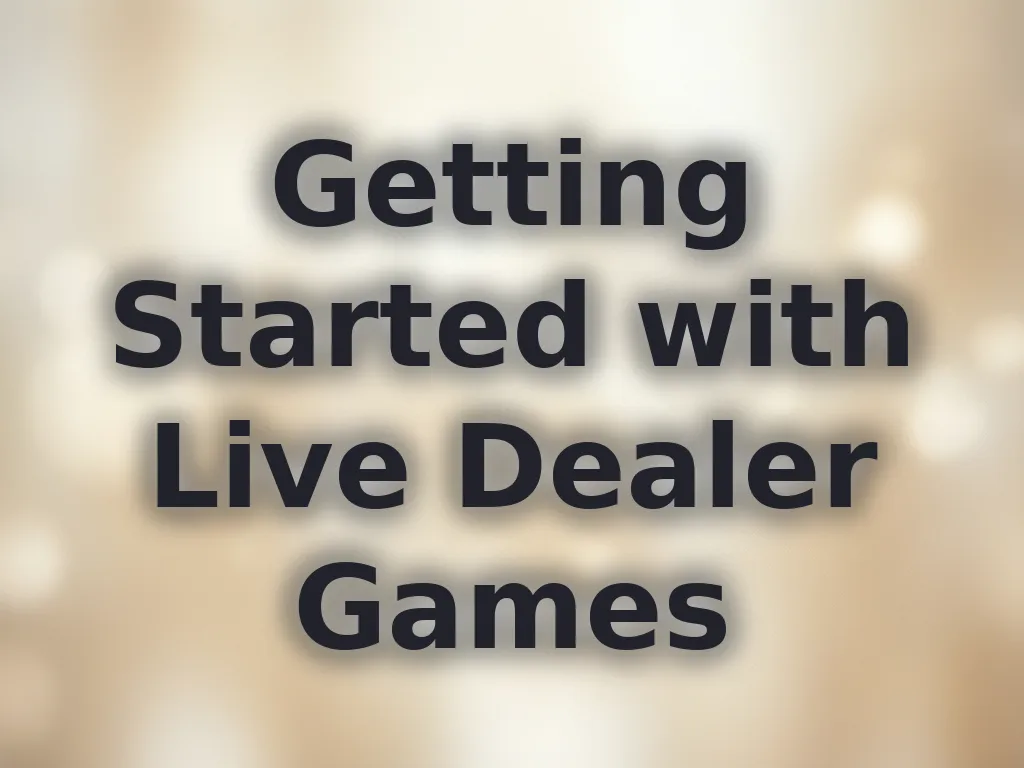 Getting Started with Live Dealer Games