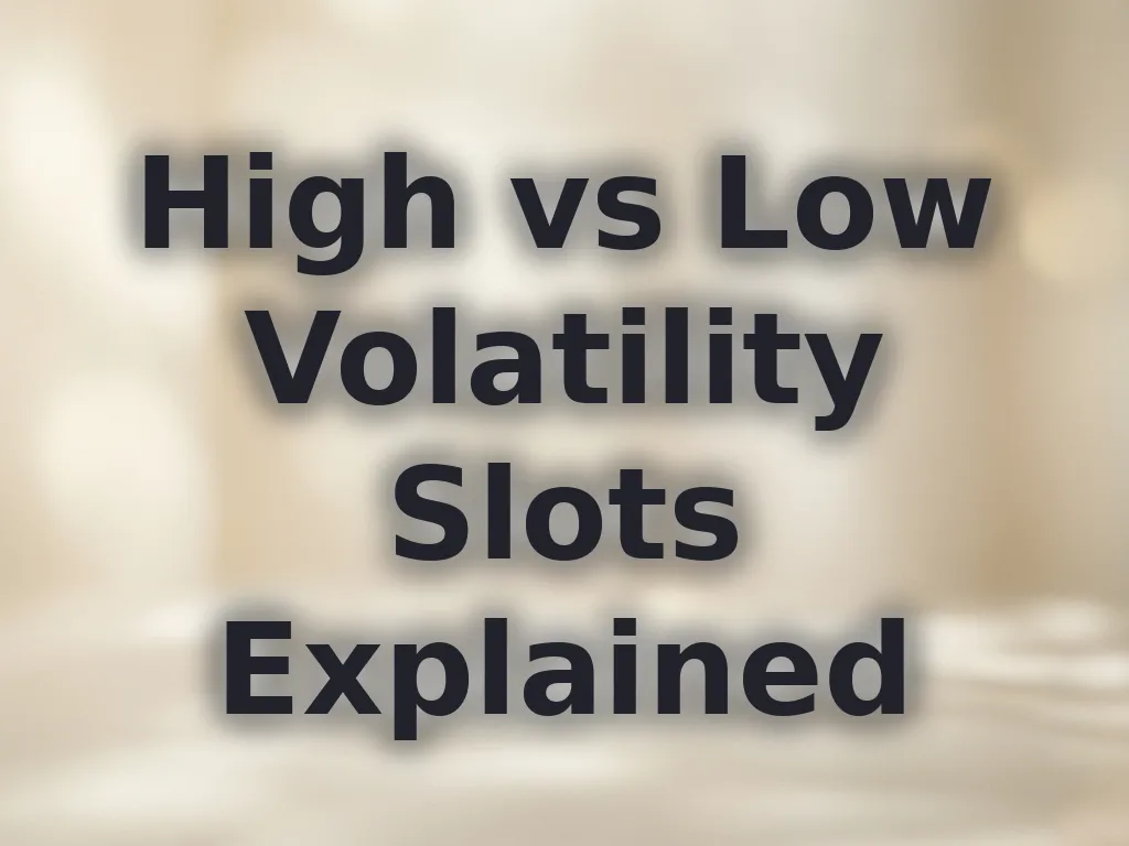 High vs Low Volatility Slots Explained
